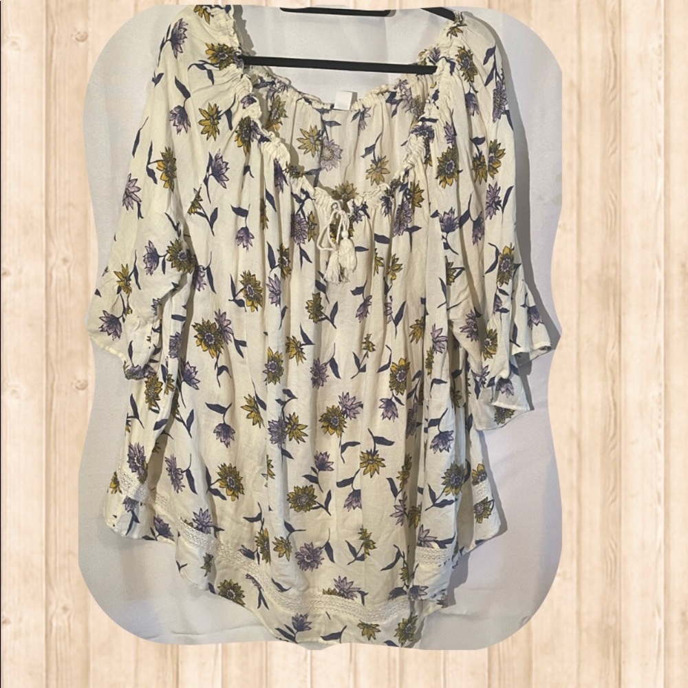 Sunflower - peasant  top -OLD NAVY size 4X